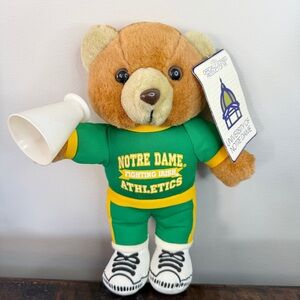 Vintage Notre Dame Fighting Irish Athletics Cheerleader
Bear Plush NEW with Tags